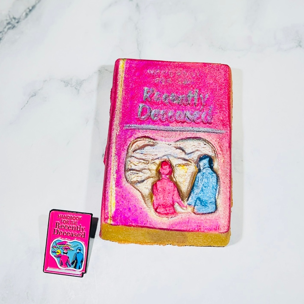 Handbook for the Recently Deceased Bath Bomb with Keepsake Enamel Pin